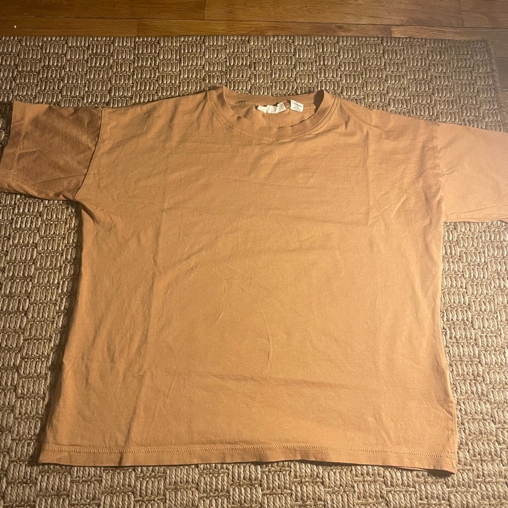 Tan Cropped Tee